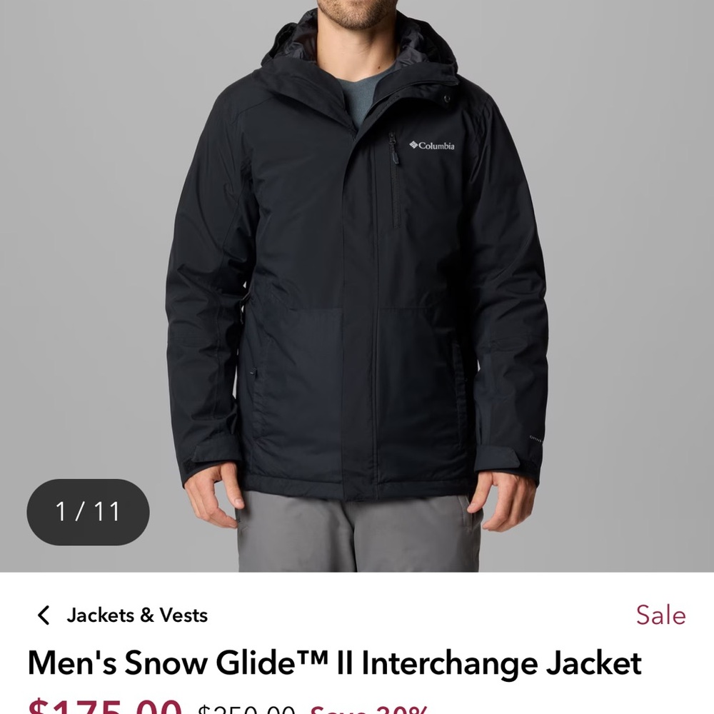 Columbia Men's Jacket for Ski & Snowboard, 3XL